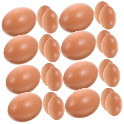 24 STK nachgeahmte Eier Eier-Lebensmittel-Spielzeug riesige Eier Spielzeuge gefälschtes Essen Set zum Dekorieren von Eiern Eier mit Spielzeug falsches Obst Modell Kuppel schmücken von ERINGOGO