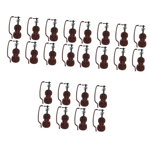 ERINGOGO 24 Sätze Mini-Geige Babyzubehör Violine Kinder Geschenk Geschenke für Kinder Babyspielzeug Möbel Modelle von Musikinstrumenten Musikinstrumentenmodell Puppenhaus Spielzeugzimmer von ERINGOGO