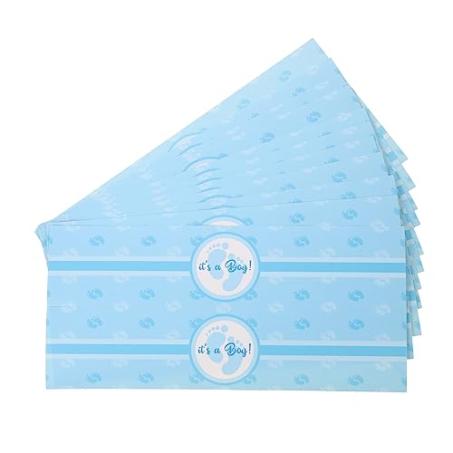 ERINGOGO Stück Geschlecht Enthüllen Aufkleber Partydekorationen Wasserflaschenetiketten Für Babypartys Partygeschenke Geburtstagsdekorationen Babyparty-dekorationsflasche Blau Plastik von ERINGOGO