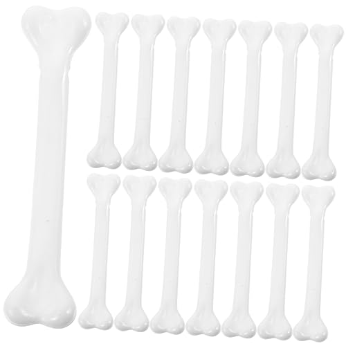 ERINGOGO 24 Stück Halloween Party Halloween Halloween Knochen Halloween Horror Requisiten Halloween-Skelettpfähle Skelett Kostüm deko DIY Bastelmaterial Knochenstütze Plastik Weiß von ERINGOGO