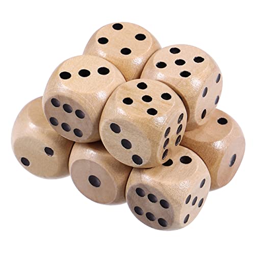 ERINGOGO 24 Stück Holzwürfel Mini SAGT Standardspielwürfel Brettspiele Brettspielwürfel Lernwürfel Taschenwürfel Glatte Brettspielpartywürfel Blankowürfel Bunte Würfel von ERINGOGO