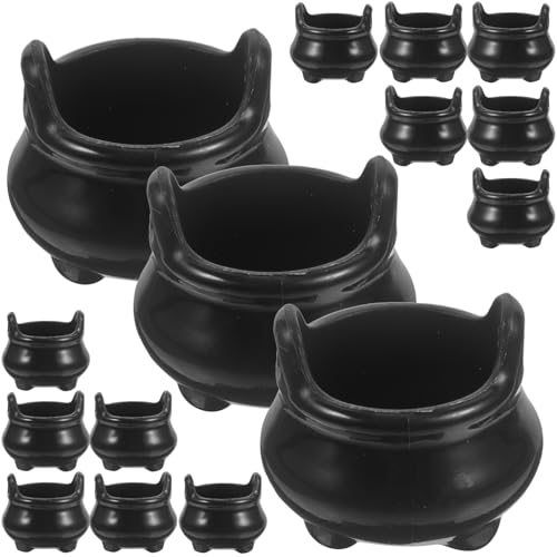 ERINGOGO 24 Stück Mikrolandschafts-Puppenhausdekoration Figuren Halloween Kleiner Kessel bücherregal Dekoration buchregal Dekoration Miniatur-Bastelspielzeug schwarzer Kessel Plastik Black ERINGOGO 24 Stück Mikrolandschafts-Puppenhausdekoration Figuren Halloween Kleiner Kessel bücherregal Dekoration buchregal Dekoration Miniatur-Bastelspielzeug schwarzer Kessel Plastik Black von ERINGOGO