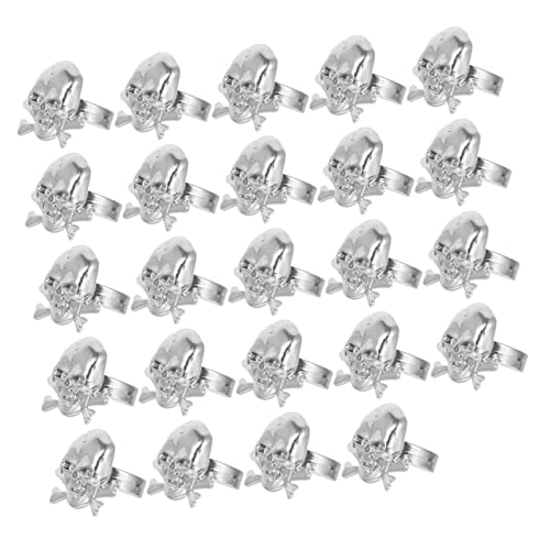 ERINGOGO 24 Stück Piraten-Schädel- -Ring Schädelring Halloween-Ringe für halloween costume halloween kleidung kid toys Schädel Piraten- -Ring Plastik Silver ERINGOGO 24 Stück Piraten-Schädel- -Ring Schädelring Halloween-Ringe für halloween costume halloween kleidung kid toys Schädel Piraten- -Ring Plastik Silver von ERINGOGO