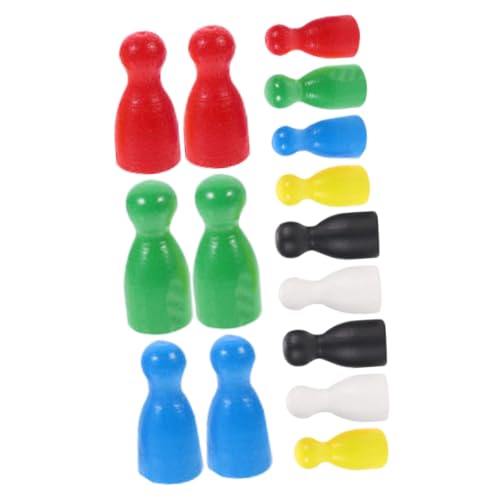 ERINGOGO 24 Stück Schachfiguren aus Holz Schachholz Schachbrett zubehör Schach für Brettspiel Zubehör für Brettspiele von ERINGOGO