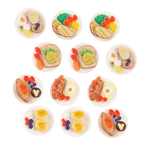 ERINGOGO Stück Simuliertes Lebensmittelspielzeug Szene Puppe Miniatur -Faux -Food - Miniaturküchenessen Miniatur-Dessert Mini-Snack-Modell Miniaturhaus Kit Essen Harz von ERINGOGO