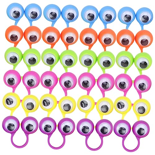 ERINGOGO 24 Stück Teiliges Augen Fingerringe mit Lustigem Augapfel Design Interaktive Fingerpuppen für Kindergeburtstag Pädagogisch Fördernd Geeignet für Jungen und Mädchen von ERINGOGO