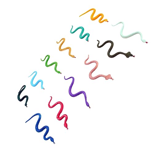 ERINGOGO 24 Stück Teiliges Buntes Schlangenspielzeug aus Farbenfrohes Realistisches Schlange Modell für Party und Festival Kreative Spielzeugschlangen Sicher und Zufällige Zufällige Farbe von ERINGOGO