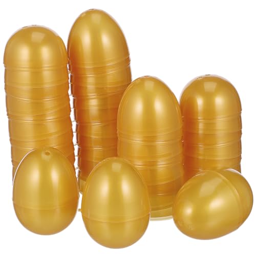 ERINGOGO 24 Stück Teiliges Goldene Kunststoff Eier zum Befüllen Wiederverwendbar für Ostern Party Raffle Egg Kleine Geschenkverpackung Spielspaß ERINGOGO 24 Stück Teiliges Goldene Kunststoff Eier zum Befüllen Wiederverwendbar für Ostern Party Raffle Egg Kleine Geschenkverpackung Spielspaß von ERINGOGO