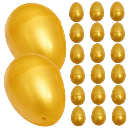 ERINGOGO 24 Stück Teiliges Goldene Kunststoff Eier zum Öffnen Wiederverwendbar Sichere Candy Boxen und Partygeschenke Geeignet als und ERINGOGO 24 Stück Teiliges Goldene Kunststoff Eier zum Öffnen Wiederverwendbar Sichere Candy Boxen und Partygeschenke Geeignet als und von ERINGOGO