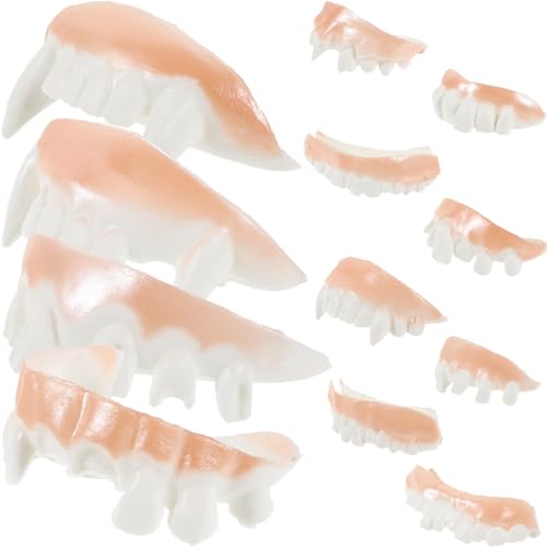 ERINGOGO 24 Stück Teiliges Halloween Fake Teeth Zombie Gebiss Simulation Verschiedene Styles Lustige Party Requisiten für Kostüm und Horror Makeup für Halloween und Verkleidungspartys von ERINGOGO