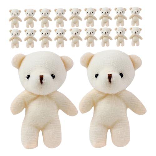 ERINGOGO 24 Stück Teiliges Mini Bären Anhänger Niedlicher Cartoon Schlüsselanhänger Weicher Stofftier Bär als Taschen Geschenkdekoration für Geburtstag Hochzeit Karneval Langlebig und von ERINGOGO