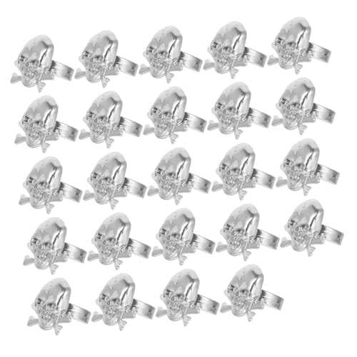 ERINGOGO 24 Stück Teiliges Piraten Schädel Ringe Silber Halloween Party Zubehör für Jungen Mädchen Festliche Dekoration und Piraten Mitgebsel ERINGOGO 24 Stück Teiliges Piraten Schädel Ringe Silber Halloween Party Zubehör für Jungen Mädchen Festliche Dekoration und Piraten Mitgebsel von ERINGOGO