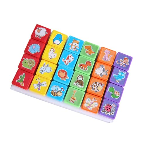 ERINGOGO 24 Stück Teiliges Stempelset mit Vorgefüllter Tinte Umweltfreundliche Tier Motive Spielzeugstempel für Jungen und Mädchen kein Separates Stempelkissen Nötig Klare Abdrücke ERINGOGO 24 Stück Teiliges Stempelset mit Vorgefüllter Tinte Umweltfreundliche Tier Motive Spielzeugstempel für Jungen und Mädchen kein Separates Stempelkissen Nötig Klare Abdrücke von ERINGOGO