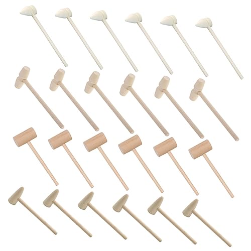 ERINGOGO 24 Stück hölzerner Hammer Mini-Krabbe Mini-Hammerspielzeug Minihammer Krabbenhammer Hammer winzig kinderspielzeug bastelset Mini-Hämmer für Holzhämmer von ERINGOGO