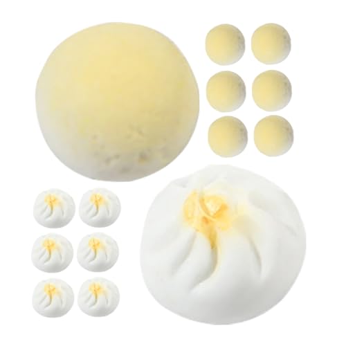 ERINGOGO 24stücke Teiliges Aus Miniatur-Dekorationen Für Puppenhäuser Realistische Nachbildung Von Dampfnudeln Und Brötchen Aus Harz Für Kreative Spielküchen Und Lebensmittel-szenen von ERINGOGO
