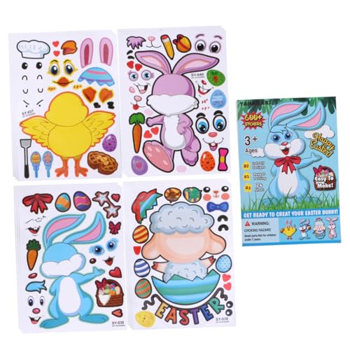 ERINGOGO 25 Blätter DIY Aufkleber Set Aufkleber Für Kinderaufkleber Cartoon Aufkleber Match Aufkleber Mix and Match Aufkleber Bastelprojekt Aufkleber Ostern Machen Sie Ihren ERINGOGO 25 Blätter DIY Aufkleber Set Aufkleber Für Kinderaufkleber Cartoon Aufkleber Match Aufkleber Mix and Match Aufkleber Bastelprojekt Aufkleber Ostern Machen Sie Ihren von ERINGOGO