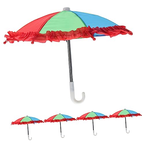 ERINGOGO 25 STK Schöne Bastelschirme Regenschirm-Modell Kleiner Regenschirm Für Puppen Mini-Regenschirm-dekor Mini- Spielzeug Modelle Kind Niedlich Schirmunterstützung Stoff von ERINGOGO