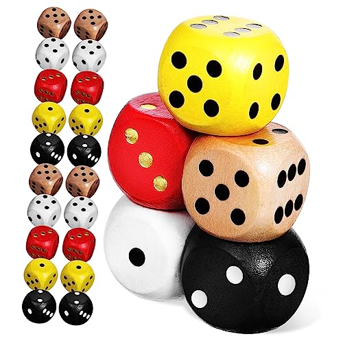 ERINGOGO 25 Stück 6 Farbiges Sieb Partywürfel Spielwürfel Klein Standard-würfelspiel Gerundet 6-seitig Farbige Würfel Einseitig Polyedrisch Farbe Sechs Holz ERINGOGO 25 Stück 6 Farbiges Sieb Partywürfel Spielwürfel Klein Standard-würfelspiel Gerundet 6-seitig Farbige Würfel Einseitig Polyedrisch Farbe Sechs Holz von ERINGOGO