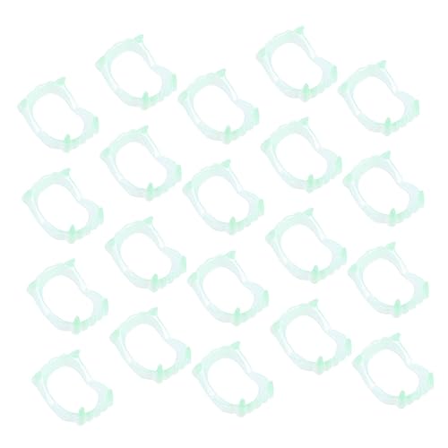 ERINGOGO 25 Stück Teiliges Halloween Leuchtende Gruselige Fluoreszierende Fake Teeth für Party-dekor und Vampir Kostüm Unheimliche Nachtlicht-Effekte Vielseitiges Horror-Accessoire von ERINGOGO