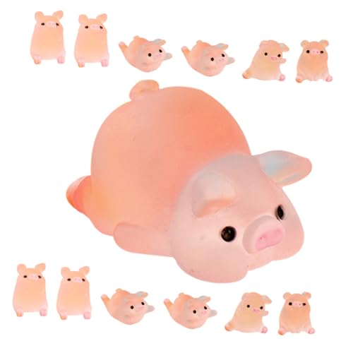 ERINGOGO 25 Stück Teiliges Mini Schwein Figuren aus Robustem Harz Niedliche Miniatur Schweine für DIY Basteln Kuchendekoration Garten und Aquarium Accessoires für Schweineliebhaber von ERINGOGO