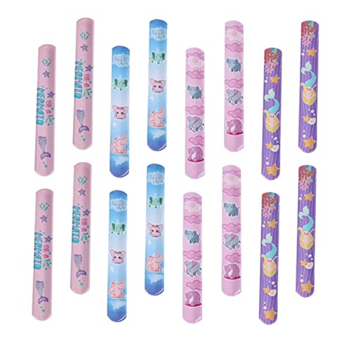 ERINGOGO 25 Stück Teiliges PVC Klatscharmband Armbänder Bunte Cartoon Designs Party Mitgebsel für Mädchen Jungen Geburtstag Festival von ERINGOGO