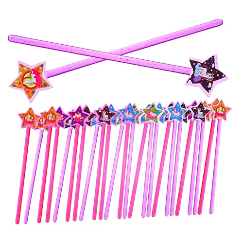 ERINGOGO 25 Stück Teiliges Zauberstab Sternförmige Feenstäbe Leicht Handlich Party Deko für Geburtstag Halloween Cosplay Bühne von ERINGOGO