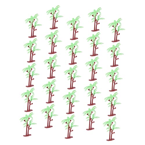 25St Kuchen Topper Kuchendekorationen Miniaturdekoration Hawaii-Dekor Miniaturbaum Fee tortendeko einschulung Palmenmodellbaum Mini-Landschaftsbaum Mini-Plamme Backen Kokosnussbaum von ERINGOGO