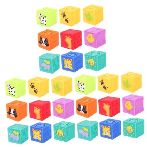 ERINGOGO 27 STK Bausteine ​​aus Weichem Gummi Denksportblöcke Spielzeug Babybausteine Babyblöcke Kind PVC Puzzle Modul von ERINGOGO