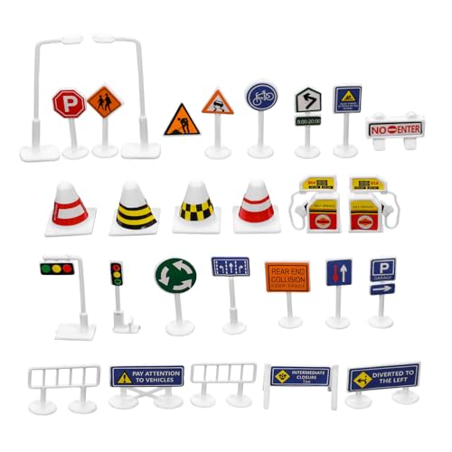 ERINGOGO 28 Stück DIY -Verkehrszeichenmodell Bauschilder für Bitte langsamer Fahren Mini-Verkehrszeichen Verkehrszeichen für Mini-Straßensperrenschild Plastik ERINGOGO 28 Stück DIY -Verkehrszeichenmodell Bauschilder für Bitte langsamer Fahren Mini-Verkehrszeichen Verkehrszeichen für Mini-Straßensperrenschild Plastik von ERINGOGO