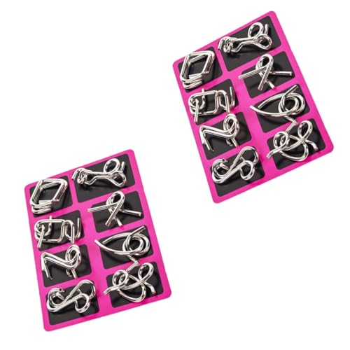 ERINGOGO 2Sätze Entwirrungsrätsel Teiliges Iq Puzzle für Interaktives Metalldraht für Reisen und Fördert Logisches ERINGOGO 2Sätze Entwirrungsrätsel Teiliges Iq Puzzle für Interaktives Metalldraht für Reisen und Fördert Logisches von ERINGOGO