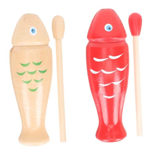 ERINGOGO 2Sätze Holzfisch Spielzeugset für Teiliges Percussion Instrument aus Umweltfreundlichem Hartholz Kreativität und Musikhobby die Musikalische ERINGOGO 2Sätze Holzfisch Spielzeugset für Teiliges Percussion Instrument aus Umweltfreundlichem Hartholz Kreativität und Musikhobby die Musikalische von ERINGOGO