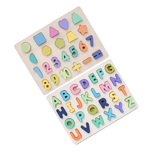 ERINGOGO 2Sätze Holzpuzzle Für Pädagogisches Für Frühe Bildung Für Jahre Alte Kreatives Puzzlespielzeug von ERINGOGO