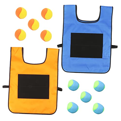 ERINGOGO 2sätze Junge Mädchen Klettball Spielzeug Lustige Sticky Weste Für Outdoor-Spiele Inkl Bälle Interaktive Sportaktivität Für Junge Mädchen Geeignet Für Eltern-Junge von ERINGOGO
