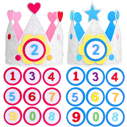 ERINGOGO 2Sätze Kronen für Geburtstags Hüte Filz Bequeme und Wiederverwendbare Partyhüte Exquisite Deko für Jungen für Kindergeburtstage ERINGOGO 2Sätze Kronen für Geburtstags Hüte Filz Bequeme und Wiederverwendbare Partyhüte Exquisite Deko für Jungen für Kindergeburtstage von ERINGOGO