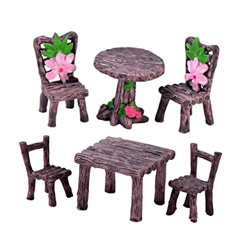 ERINGOGO 2sätze Miniaturmöbel Resin Tisch Und Stühle Für Feengarten Bonsai Mikrolandschaften Langlebig Und Detailreich Für Kreative Deko-Ideen Teiliges Und Blumentisch ERINGOGO 2sätze Miniaturmöbel Resin Tisch Und Stühle Für Feengarten Bonsai Mikrolandschaften Langlebig Und Detailreich Für Kreative Deko-Ideen Teiliges Und Blumentisch von ERINGOGO