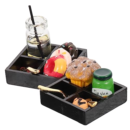 ERINGOGO 2sätze Miniatur-teeservice Für Puppenhaus Nachmittags-Tea-Modelle Resin Miniatur Zubehör Für Kreative Rollenspiele Für Foto-Requisiten von ERINGOGO