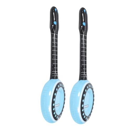 ERINGOGO 2 Stücke Aufblasbare Banjo Spielzeug Für Kinder Musical Instrumente Requisiten Bühne Inflation Spielzeug Für Partys von ERINGOGO