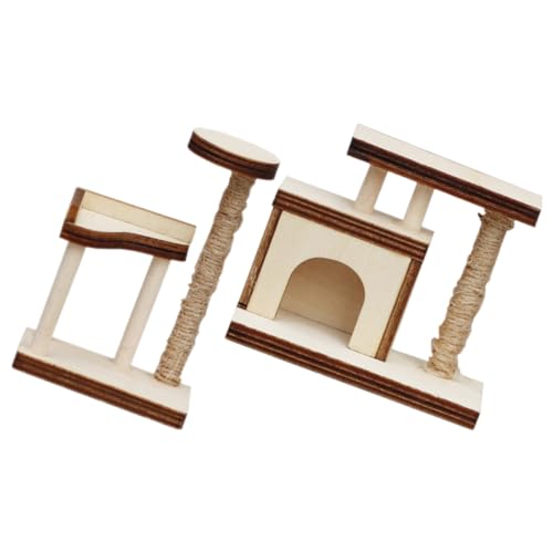 ERINGOGO Realistische Maßstab 1:12 Mini Holz Möbel Puppe Schmuck Katze Klettern Rahmen Spaß von ERINGOGO