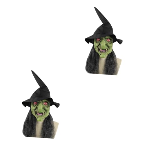 ERINGOGO 2St gruselige Masken einzigartig Halloween-Maske Halloween-Kleidung Halloween schrecklich halloween kostüm halloween costume Horror-Zombie-Maske Horror-Maske Emulsion Kopfbedeckung von ERINGOGO
