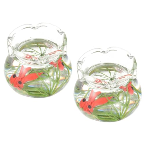 ERINGOGO 2er-Set Mini-Aquarium-Spielzeug Miniatur-Aquarium-Modelle Zum Basteln Für Puppenhaus Und Tischdekoration ERINGOGO 2er-Set Mini-Aquarium-Spielzeug Miniatur-Aquarium-Modelle Zum Basteln Für Puppenhaus Und Tischdekoration von ERINGOGO