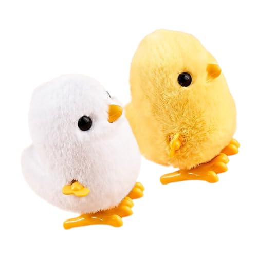 ERINGOGO 2St Plüsch Küken interaktives lustiges Wind-Up Spielzeugset Wind-Up Tiere Gastgeschenke für Festival- PVC von ERINGOGO