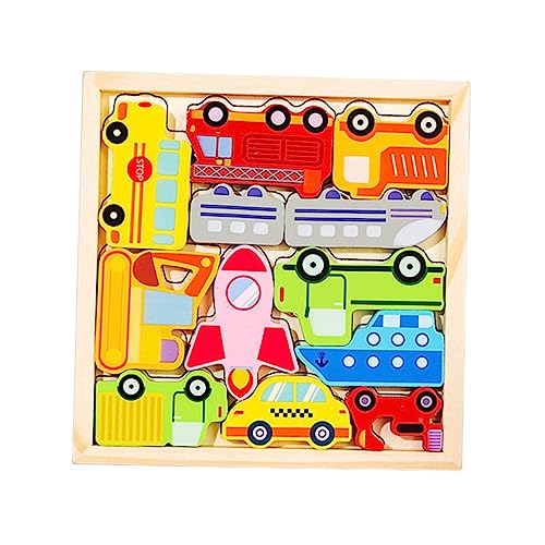 ERINGOGO 2st Puzzle Kleinkind Zubehör Modellbausätze Für Kinder Bausatz Ausgleichsblöcke Lernspielzeug Für Kinder Holzspielzeug 3D-rätsel Brett Greifen Hölzern Dreidimensional Baby von ERINGOGO