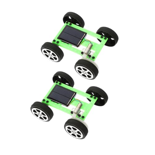 ERINGOGO 2St Solarautospielzeug Solarfahrzeug DIY Solarauto experimente Technisches Lernspielzeug Bausatz für Solarmodellauto DIY RC-Car-Bausatz RC-Car-Kit Abs Green von ERINGOGO