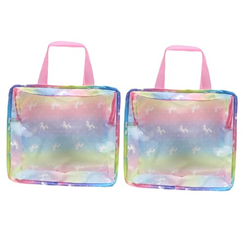 ERINGOGO 2stücke Puppenhandtasche Unicorn Handtasche Für Puppenzubehör Tragetasche Puppen Zum Organisieren Und Transportieren Von Spielzeug Und Accessoires von ERINGOGO