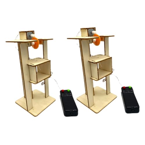ERINGOGO 2stücke DIY Holz Elevator Puzzle Spielzeug Für Junge Mädchen Lehrreiches Kreativspielzeug Und Problemlösungsfähigkeiten Für Frühe Bildung Und von ERINGOGO