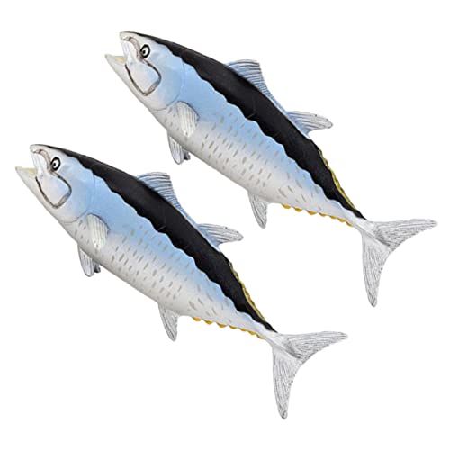 ERINGOGO 2stücke Realistische Simulation Fisch Skulpturen Dekorative Meerestiere Figur Für Lernspielzeug Für Tierwissen Für Geburtstagsfeiern Und Party-Dekorationen von ERINGOGO