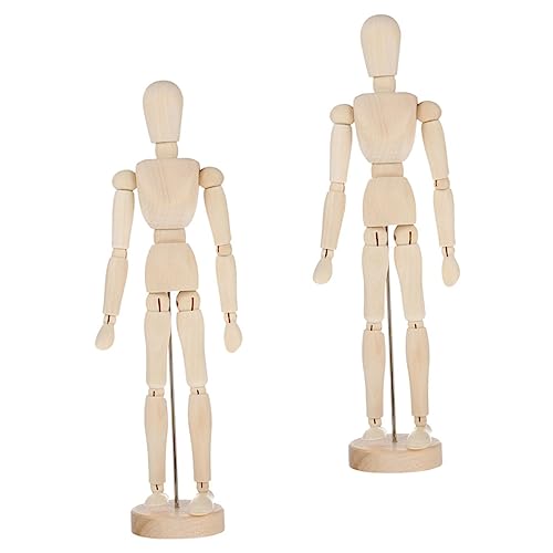 ERINGOGO 2Stücke Gelenkpuppen Unvollendete Marionetten für Kreative Dekoration Robustes Material für Fantasie und Praktische Fähigkeiten von ERINGOGO