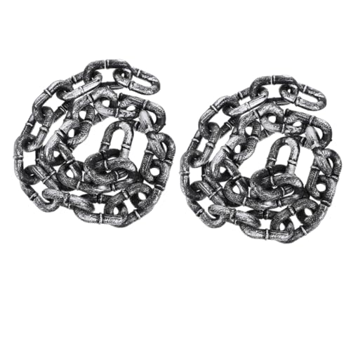 ERINGOGO 2stücke Halloween Ketten Requisiten Realistische Kunststoffkette Für Halloween-Dekoration Und Cosplay Lange Fake Chain Für Gruselige Partys Und Veranstaltungen ERINGOGO 2stücke Halloween Ketten Requisiten Realistische Kunststoffkette Für Halloween-Dekoration Und Cosplay Lange Fake Chain Für Gruselige Partys Und Veranstaltungen von ERINGOGO