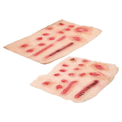 ERINGOGO 2Stücke Halloween Narben Tattoo Aufkleber Realistische Wunden für Cosplay Hochwertige Gesichtsnarben für Halloween Partys Einfach Anzuwenden Langlebig und Vielseitig von ERINGOGO