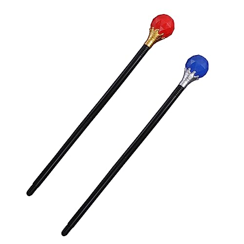 ERINGOGO 2Stücke Halloween Party Königliche Handstäbe für Cosplay und Bühnenaufführungen Lustiges Schlagstockspielzeug Blauem Edelstein für Kostümpartys von ERINGOGO